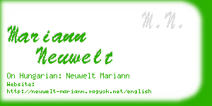 mariann neuwelt business card